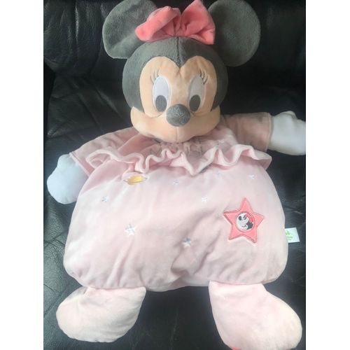 Grande Peluche Doudou Range Pyjama Minnie Mouse Rose Nicotoy 50cm