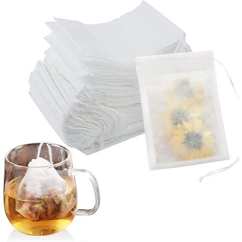 300 Filtre À Thé Papier Jetable, 7cm X 9 Cm Filtre A The Jetables Avec Cordon, Sachet De Thé Jetable, Filtre Thé Pour Thé Parfumé, Vanille,Café