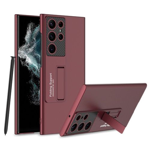Coque Samsung S22ultra Ultra Thin Frosted Stand -Rouge