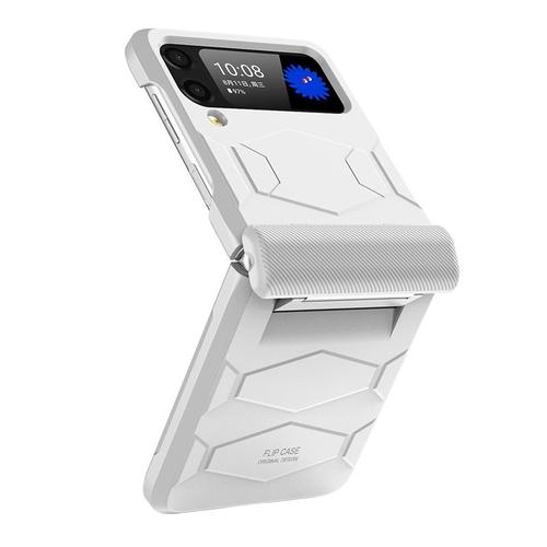 Coque Samsung Z Flip 3 Étui Pour Téléphone Mobile Charnière Créative Écran Pliant Anti-Goutte - Blanc