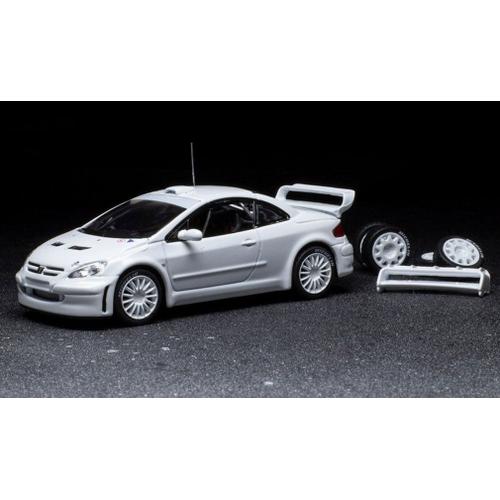 Peugeot 307 Wrc - Blanc - 2 Jeux De Roues Et Pneus Et Extra Rear Spoiler 1/43 Ixo