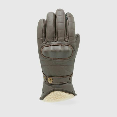 Gants Moto Cuir Hiver Racer Vintage - Marron - Xxl