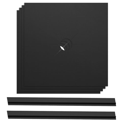 Couvercles De Protection De Cuisinière À Gaz Réutilisables, 4 Pièces + 2 Pièces, Couverture De Fente De Cuisinière, Tapis De Protection Pour Cuisinière À Gaz