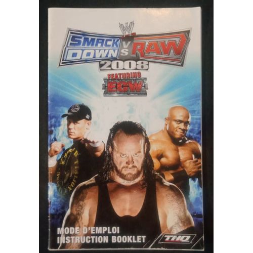 Smackdown Vs Raw 2008 - Notice Officielle - Sony Playstation 2 - Ps2