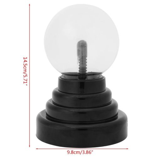 Boule De Plasma En Verre Chaude, Sphère Magique Usb, Lampe De Fête, Base Noire