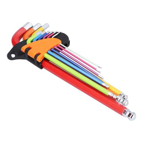 Jeu de clés hexagonales 1.5-10mm, extrémité à bille, bras Long avec supports pliables pour réparateur, pour tourner des vis pour vélo