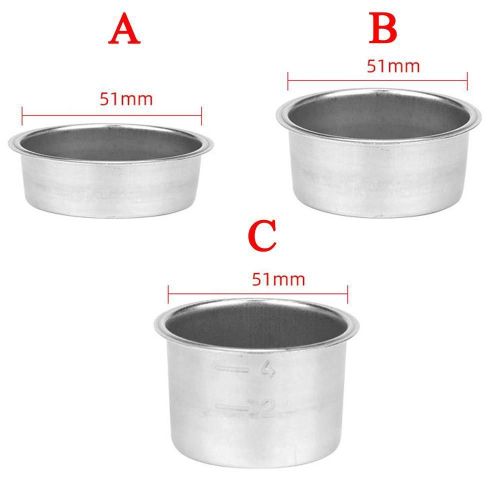 Filtre À Café En Acier Réutilisable, 1/2/4 Tasses De 51mm, Panier À Café En Acier, Filtre À Mailles, Tasse Passoire, Accessoires De Cuisine