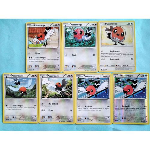 Lot Cartes Pokémon N° 661 Passerouge