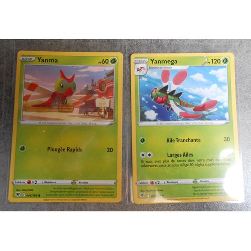 Carte Pokemon Yanma 006/189 + Yanmega 007/189 - Eb10 - Astres Radieux - Vf