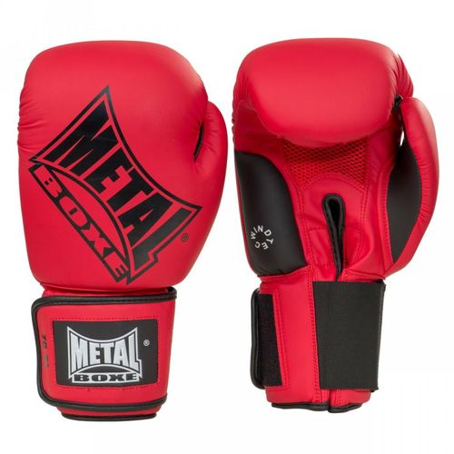 Gants De Boxe Super Entrainement /Compet Metal Boxe - 10 Oz - Rouge