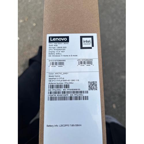 Lenovo Ideapad 3 17ITL6 - 17.3" Intel Celeron - Ram 4 Go - DD 128 Go