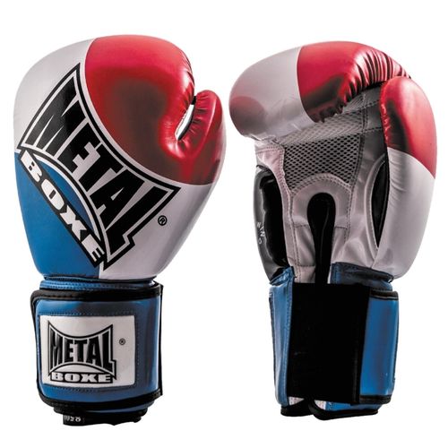 Gants De Boxe Super Entr/Compet Metal Boxe - 12 Oz - Bleu / Blanc / Rouge
