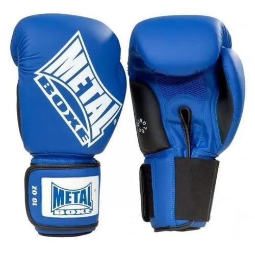 Gants De Boxe Super Entrainement/Compet Metal Boxe - 12 Oz - Bleu