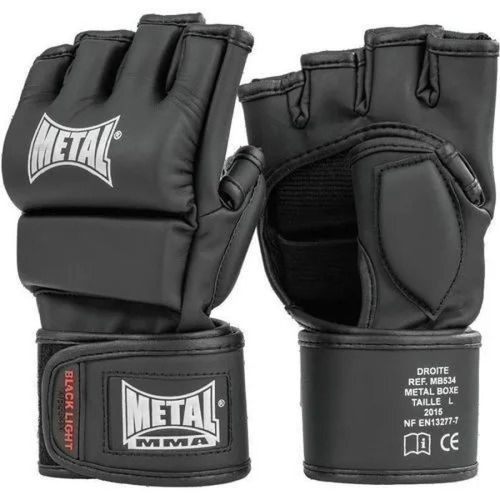 Gants De Mma Metal Boxe - Noir Clair - L