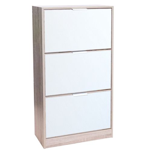 Meuble À Chaussure Design Pratik - L. 60 X H. 116 Cm - Marron Bois