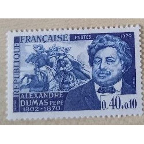 Timbre Neuf Consacré À Alexandre Dumas Père (1802-1870). 0,40f+0,10f.