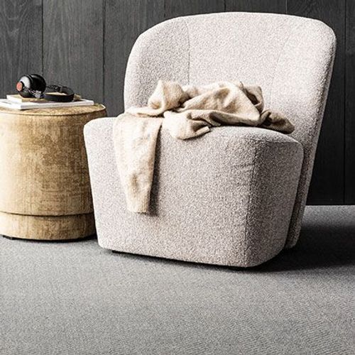 Fauteuil 68x72x75 Cm En Laine Tressée Taupe - Flavio