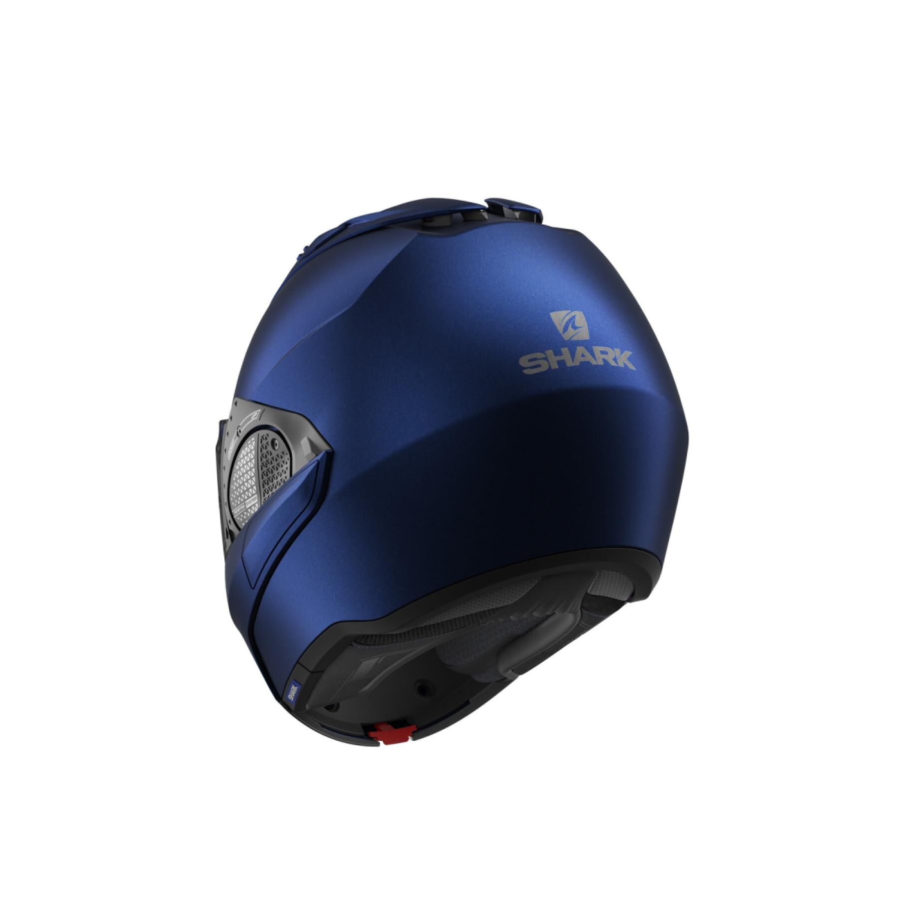 Casque de moto modulable en Shark EVO GT BLANK Bleu Mat Vente en