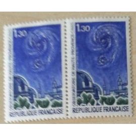 Deux Timbres Neufs Consacrés À L'observatoire De Haute-Provence Du Cnrs, 1,30f Chacun.