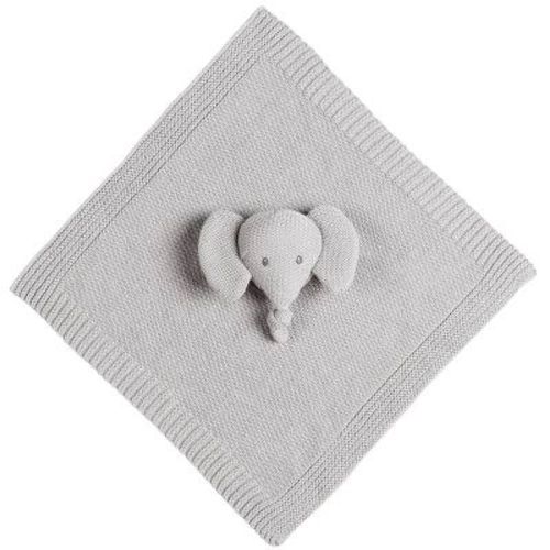 Doudou Éléphant Nattou Gris Tricot Laine Plat Jouet Peluche Bébé Naissance Enfant 