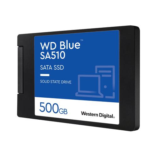 WD Blue SA510 WDS500G3B0A - SSD - 500 Go - interne - 2.5" - SATA 6Gb/s - bleu