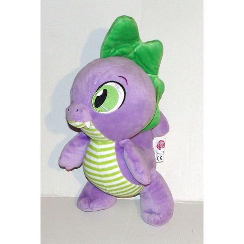 Peluche Spike Le Dragon De My Little Poney - Doudou Bébé Dragon Mauve Vert 32 Cm