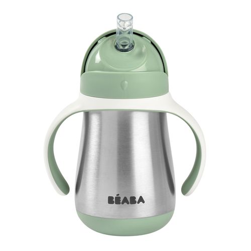 Tasse Paille Inox 250 Ml - Vert Sauge - Beaba