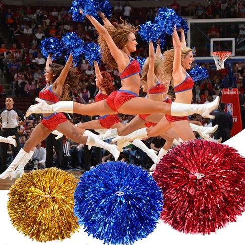 12 Pcs Cheerleading Pompons Multicolores, Pompons D'aérobic De Pom-Pom Girl, Pour Le Sport, Les Réunions D'équipe, Les Fêtes, La Danse, Les Fêtes¿6 Couleurs¿