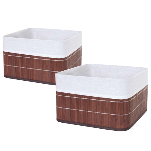 2x paniers de stockage boîte de rangement en bambou marron 04_0000461