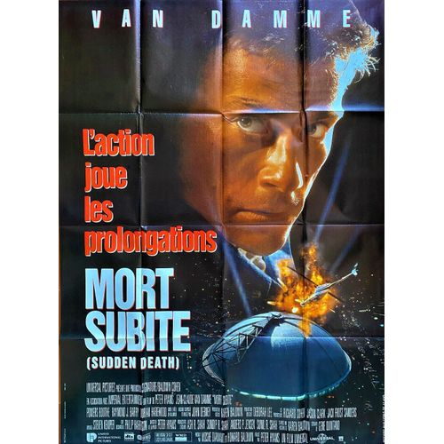 Mort Subite - Affiche Originale De Cinéma - Format 120x160 Cm - Un Film De Peter Hyams Avec Jean-Claude Van Damme, Powers Boothe, Raymond J. Barry, Whittni Wright - Année 1996