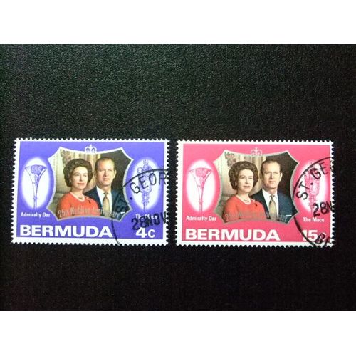 Bermudes 1972 / Noces D´Argent De La Reine Elizabeth (Couple Royal) / Yvert 284 / 285 Fu