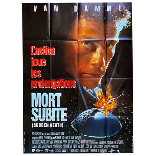 Mort Subite (Sudden Death) - Véritable Affiche De Cinéma Pliée - Format 120x160 Cm - De Peter Hyams Avec Jean-Claude Van Damme, Powers Boothe - 1996
