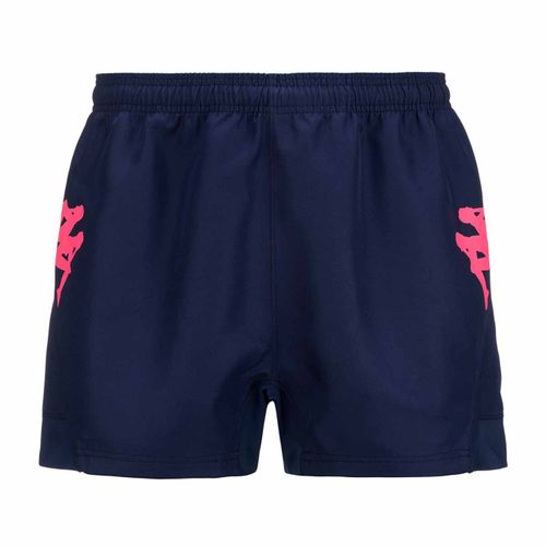 Short Salento Kappa Stade Français Paris Officiel Rugby Bleu/Rose Homme