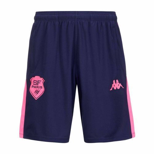 Short Ahorazip Pro 8 Kappa Stade Français Paris Officiel Rugby Bleu/Rose Homme
