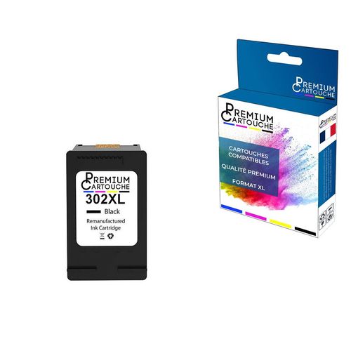 PREMIUM CARTOUCHE - 1 Cartouche compatible pour HP 302 XL Noir HP DeskJet 2130 2134 3630 3630 Series 3636 3639 Envy 4520 e-All-in-One 4525 e-All-in-O