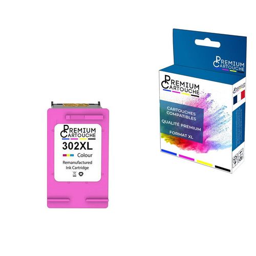 PREMIUM CARTOUCHE - 1 Cartouche compatible pour HP 302 CL XL Couleur HP DeskJet 2130 2134 3630 3630 Series 3636 3639 Envy 4520 e-All-in-One 4525 e-All