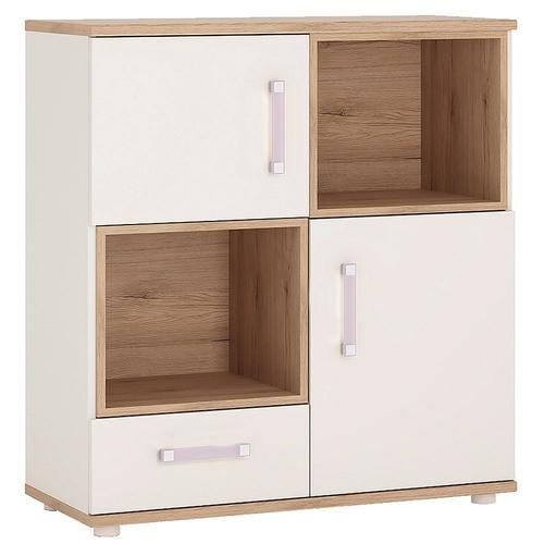 Kiddie 2 Porte 1 Tiroir Armoire 2 Étagères Ouvertes Lilas