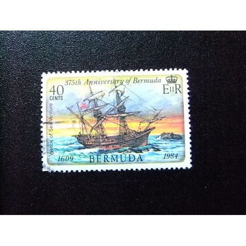 50 Bermudes 1984 / Navires Naufragés ” Sea Venture ” / Yvert 441 Fu