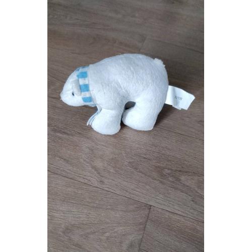 Peluche Ours Blanc 12 Cm Yves Rocher 