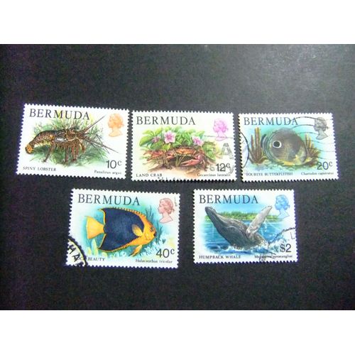 50 Bermudes 1978 / Faune Des Bermudes / Yvert 358 +359+361+364+367 Fu