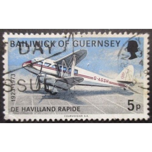 Guernesey N°76 Avion Oblitéré