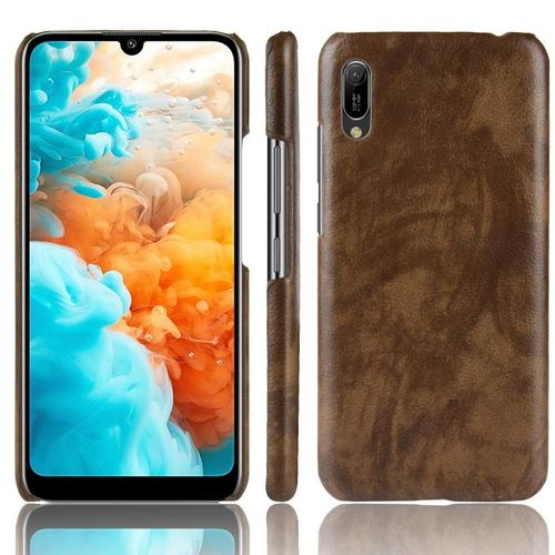 Rétro Étui Pour Huawei Y6 Pro 2019 Rétro Housse De Protection Compatibilité Modèle De Litchi Anti Éraflure - Le Brun