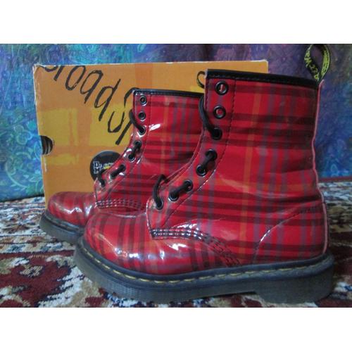 Dr. Doc Martens 1460 Taille 36 Tartan Rouge