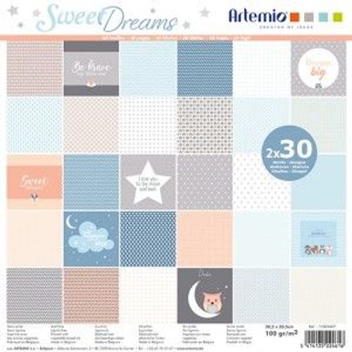 Bloc 30x2 Feuilles Sweet Dreams 30x30 Cm