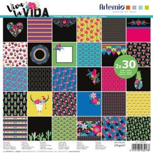 Bloc 30x2 Feuilles Viva La Vida 30x30 Cm