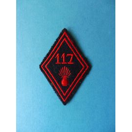 Insigne / Losange De Bras Modele 1945 / 117° Regiment Infanterie / Original