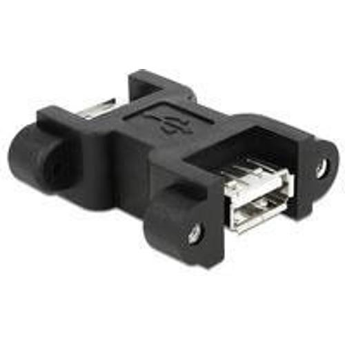 Delock - Adaptateur USB - USB (F) pour USB (F) - noir
