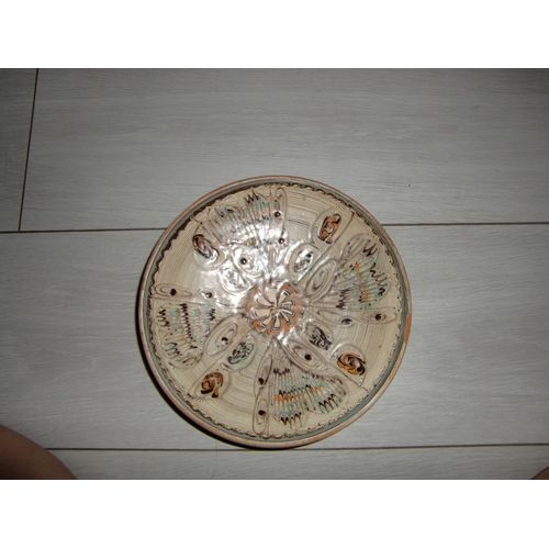 Assiette Creuse En Terre Cuite Décorée À La Main