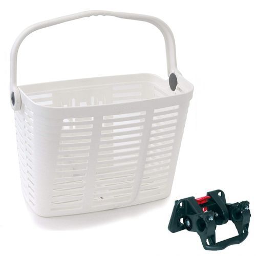 Panier Plastique Blanc Avec Fixation Plaza
