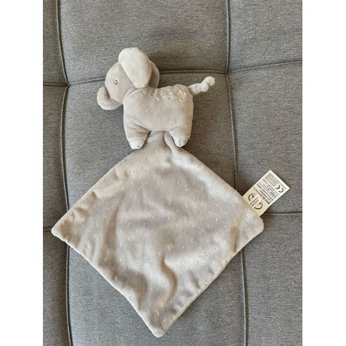 Doudou Éléphant Gris Mots D Enfants Siplec